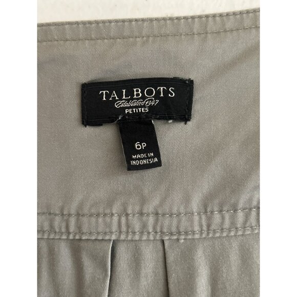 Talbots Petite 6P Button-Front Light Green Dress With Pockets & Belt - Picture 4 of 8